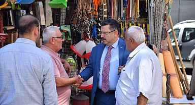 GENÇ PAZARKAPI ESNAFINI ZİYARET ETTİ