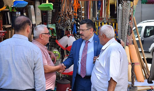 GENÇ PAZARKAPI ESNAFINI ZİYARET ETTİ