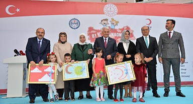 BİNALİ YILDIRIM, FATMA TUNA ANAOKULU'NU AÇTI