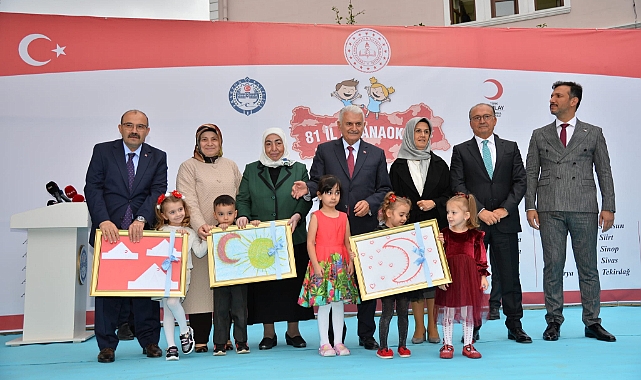 BİNALİ YILDIRIM, FATMA TUNA ANAOKULU'NU AÇTI