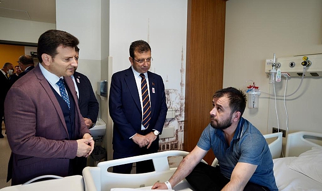 İMAMOĞLU, BİNALİ YILDIRIM VE MADEN İŞÇİLERİNİ HASTA YATAKLARINDA ZİYARET ETTİ