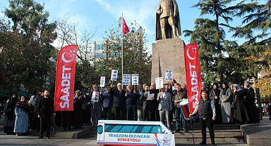 SAADET PARTİSİ, TRABZON’A TRENİ GETİRDİ!