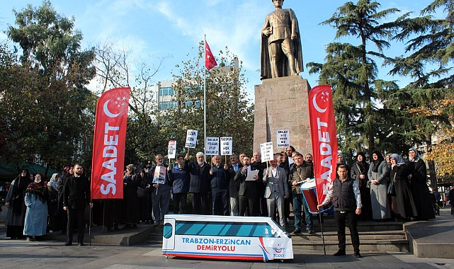 SAADET PARTİSİ, TRABZON’A TRENİ GETİRDİ!