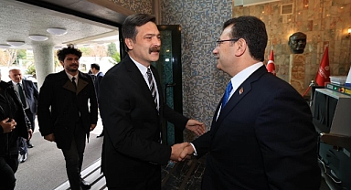 ERKAN BAŞ’TAN İMAMOĞLU’NA DESTEK ZİYARETİ