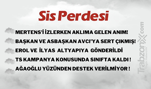 23.01.2023 SİS PERDESİ