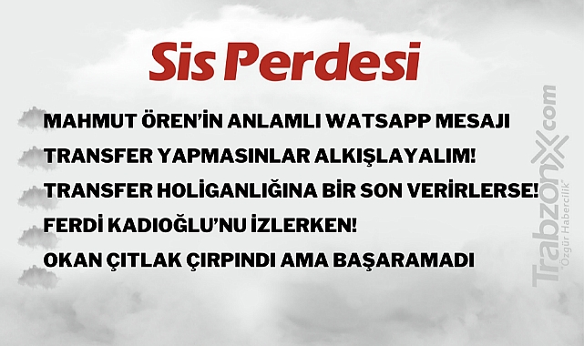 28.01.2023 SİS PERDESİ