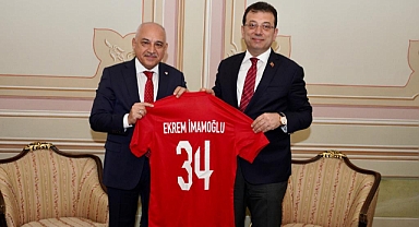 TFF BAŞKANI BÜYÜKEKŞİ, EKREM İMAMOĞLU’NU ZİYARET ETTİ