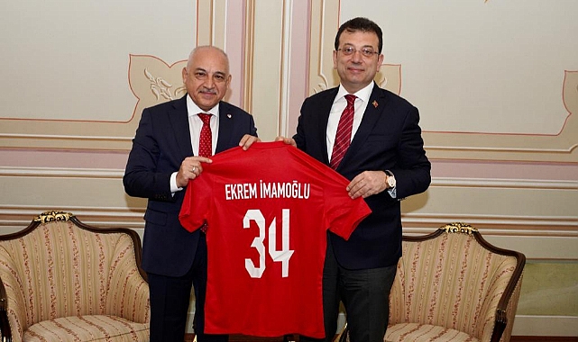 TFF BAŞKANI BÜYÜKEKŞİ, EKREM İMAMOĞLU’NU ZİYARET ETTİ