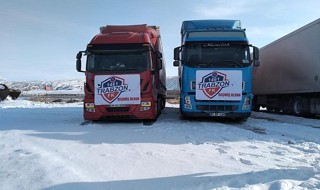 1461 TRABZON FK 5 TIR YARDIM GÖNDERDİ