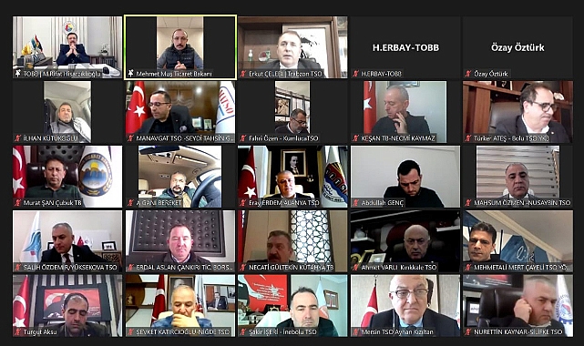 BAKAN MUŞ VE BAŞKAN HİSARCIKLIOĞLU ODA-BORSA BAŞKANLARIYLA GÖRÜŞTÜ