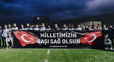 TRABZONSPOR'DAN DEPREMZELER İÇİN SAYGI DURUŞU