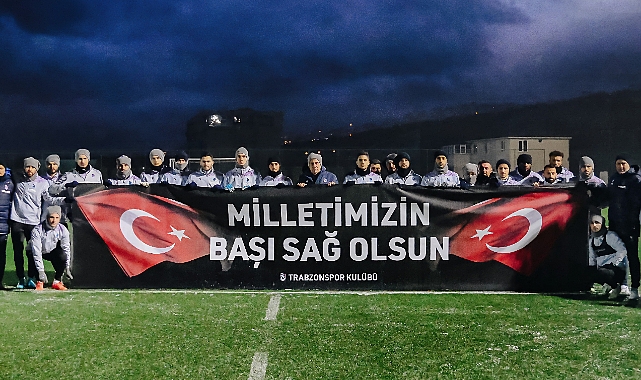 TRABZONSPOR'DAN DEPREMZELER İÇİN SAYGI DURUŞU