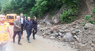 TRABZON VALİSİ SEL BÖLGESİNDE