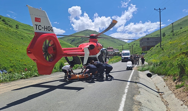 BAKAN DUYURDU: TRABZON'DA AMBULANS HELİKOPTER İMDADA YETİŞTİ
