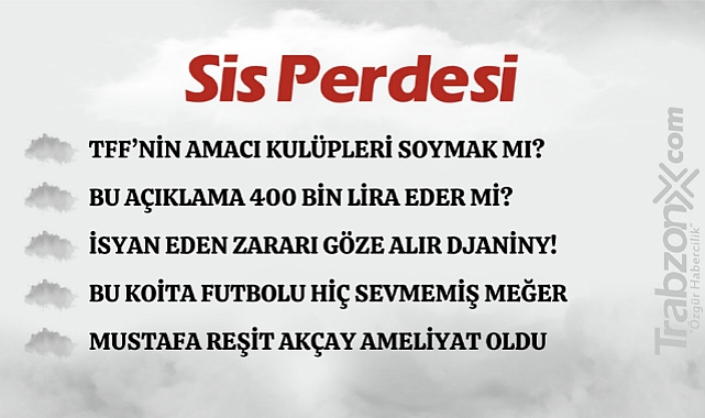 26.08.2023 SİS PERDESİ