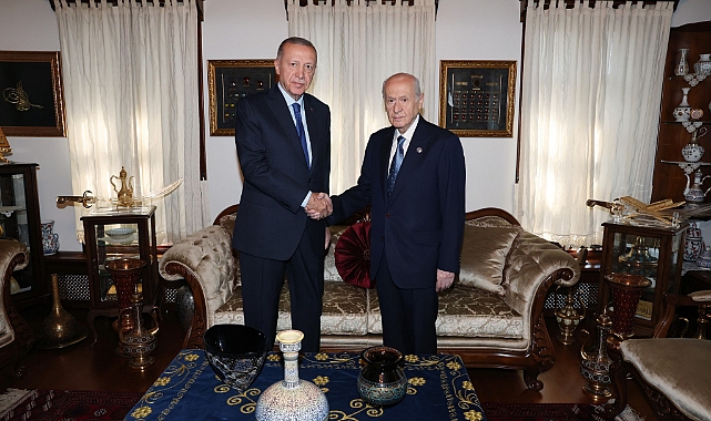 ERDOĞAN - BAHÇELİ 50 DAKİKA GÖRÜŞTÜ