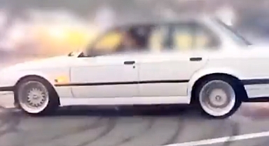 TRABZON'DA DRİFT ATAN SÜRÜCÜYE CEZA YAĞDI