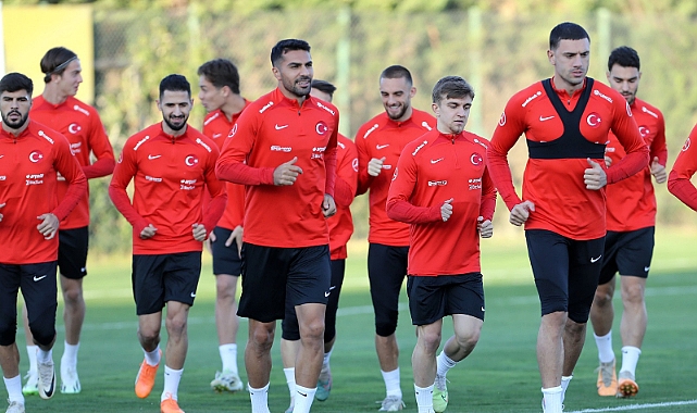 A MİLLÎ TAKIMIMIZ, LETONYA MAÇININ HAZIRLIKLARINA BAŞLADI