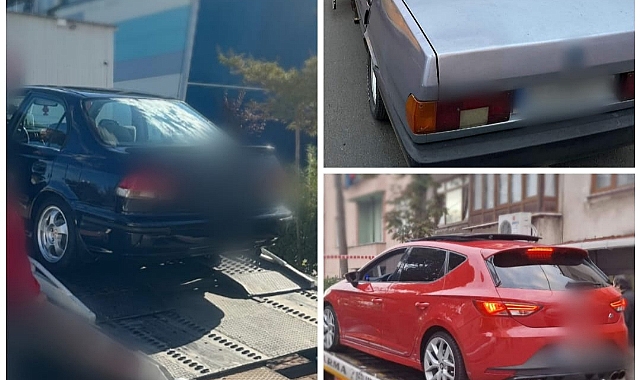 ABART EGZOZ YÜZÜNDE 3 ARAÇ TRAFİKTEN MEN EDİLDİ