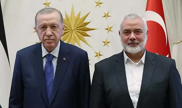 CUMHURBAŞKANI ERDOĞAN, HAMAS LİDERİ HANİYE İLE GÖRÜŞTÜ