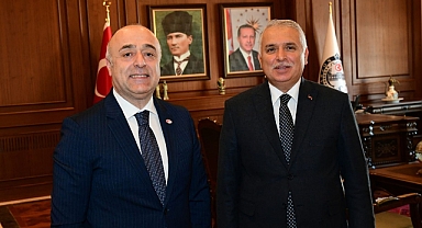 MZVANADZE, VALİ AZİZ YILDIRIM'I ZİYARET ETTİ