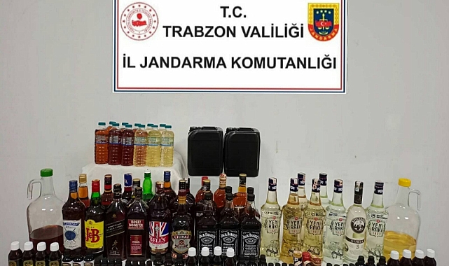 TRABZON’DA JANDARMADAN SAHTE ALKOL OPERASYONU!
