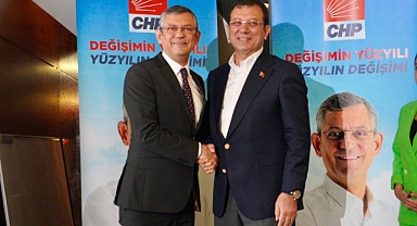 ÖZGÜR ÖZEL'İN İLK ZİYARETÇİSİ EKREM İMAMOĞLU OLDU