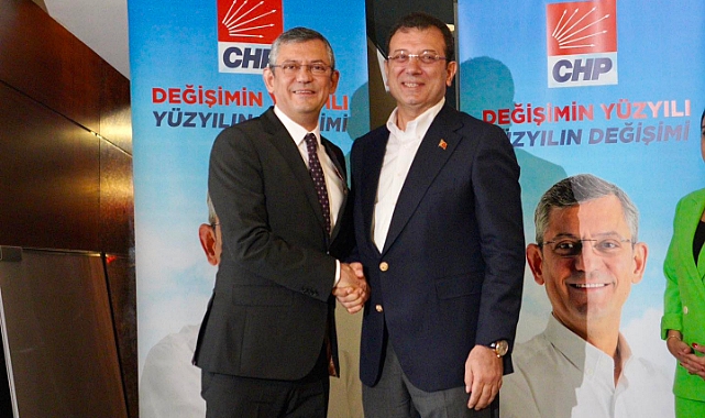 ÖZGÜR ÖZEL'İN İLK ZİYARETÇİSİ EKREM İMAMOĞLU OLDU