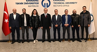 MAKİNE MÜHENDİSLERİNDEN KTÜ REKTÖRÜNE ZİYARET