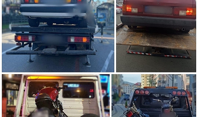 TRABZON'DA 4 ARAÇ TRAFİKTEN MEN EDİLDİ
