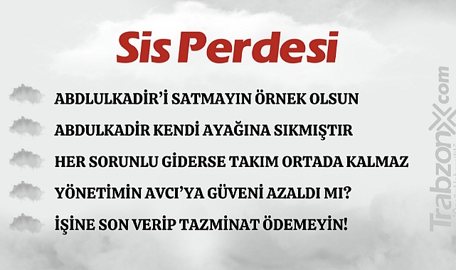 28.01.2023 SİS PERDESİ
