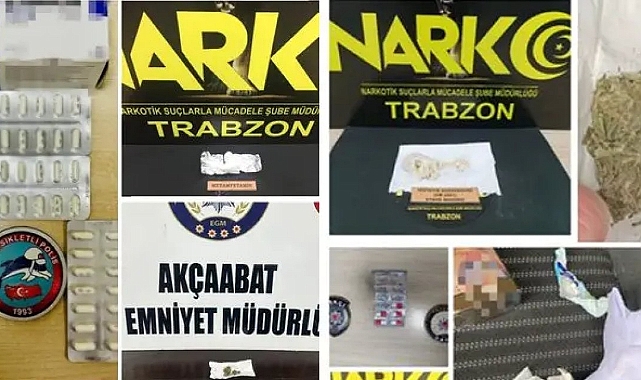 TRABZON EMNİYETİ UYUŞTURUCU TACİRLERİNE GÖZ AÇTIRMIYOR