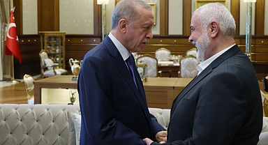 CUMHURBAŞKANI ERDOĞAN, İSTANBUL'DA HAMAS LİDERİ HANİYE İLE GÖRÜŞTÜ