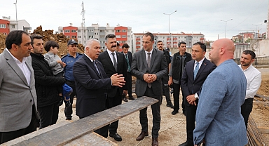 AKÇAABAT EMNİYET MÜDÜRLÜĞÜ BİNASININ İNŞAATI İNCELENDİ