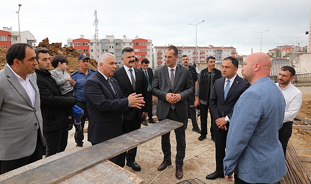 AKÇAABAT EMNİYET MÜDÜRLÜĞÜ BİNASININ İNŞAATI İNCELENDİ