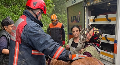 BÜYÜKŞEHİR EKİPLERİNDEN KURTARMA OPERASYONU