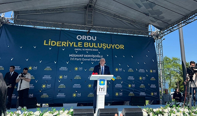İYİ PARTİ LİDERİ MUSAVAT DERVİŞOĞLU MEMLEKETİ ORDU'DA KONUŞTU