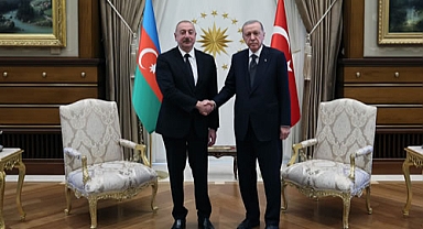 ALİYEV İLE ERDOĞAN, BEŞTEPE'DE BİR ARAYA GELDİ