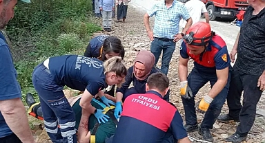 ATV UÇURUMA DÜŞTÜ! 2 YARALI