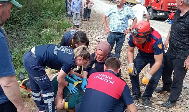 ATV UÇURUMA DÜŞTÜ! 2 YARALI