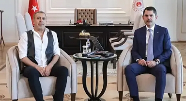 BAKAN MURAT KURUM, SANATÇI HALUK LEVENT İLE BULUŞTU