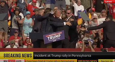 DONALD TRUMP'A SUİKAST GİRİŞİMİ! (VURULMA ANI)