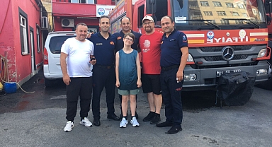 İTFAİYEDEN MURAT İÇİN ÖZEL TATBİKAT