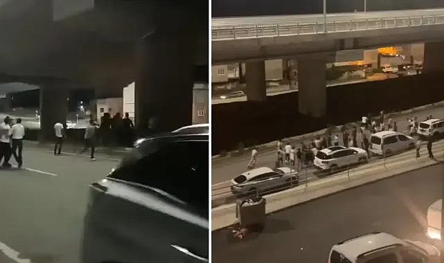 TRABZON'DA YENİCUMA MAHALLESİNDE İKİ AİLE ARASINDA KAVGA