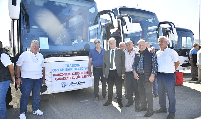 BÜYÜKŞEHİR'İN ARDINDAN ORTAHİSAR'DA EMEKLİLERİ ÇANAKKALE'YE UĞURLADI