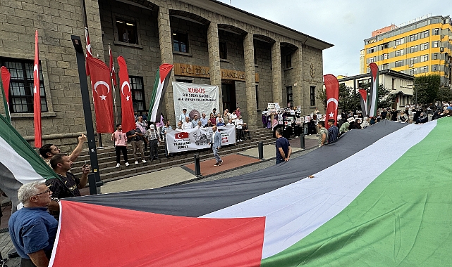 TRABZON'DA FİLİSTİN'E DESTEK YÜRÜYÜŞÜ