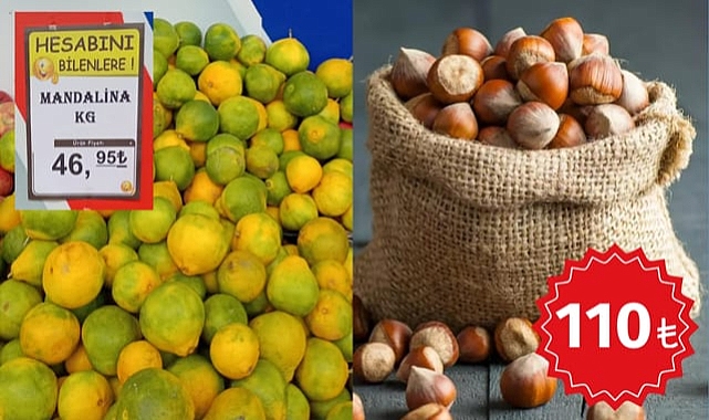 1 KİLO FINDIĞA 2.5 KİLO MANDALİNA