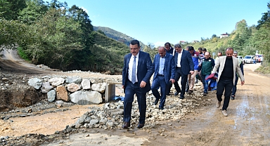 BAŞKAN GENÇ ARSİN'DE İNCELEMELERDE BULUNDU