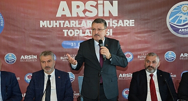 BAŞKAN GENÇ ARSİN'DE MUHTARLARLA BULUŞTU 