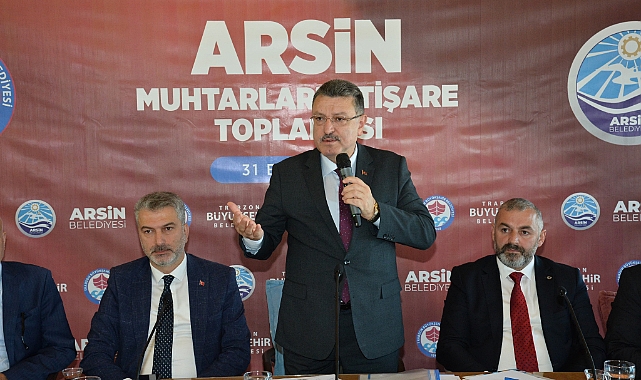BAŞKAN GENÇ ARSİN'DE MUHTARLARLA BULUŞTU